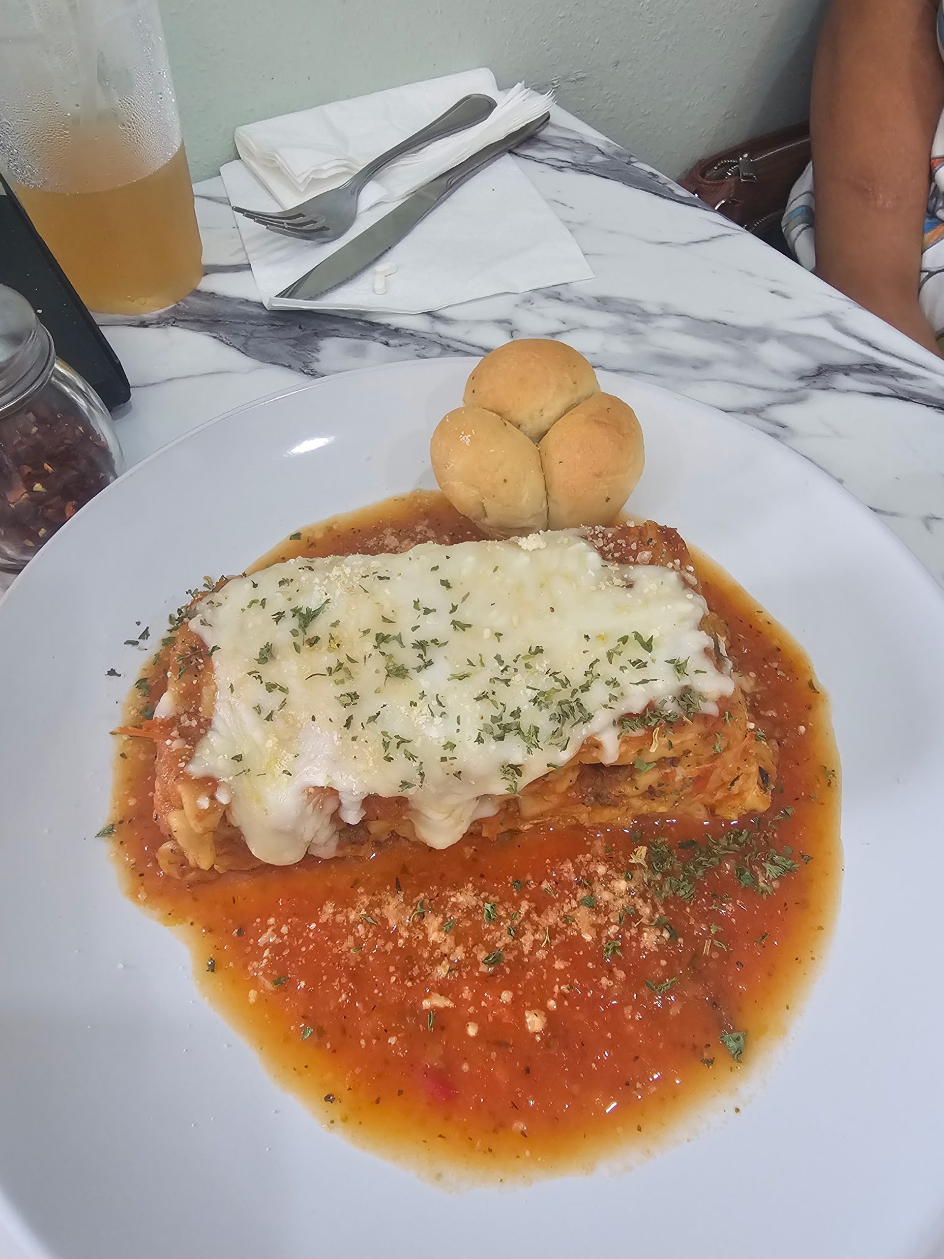 Burgers, pizza, pasta, lasagna