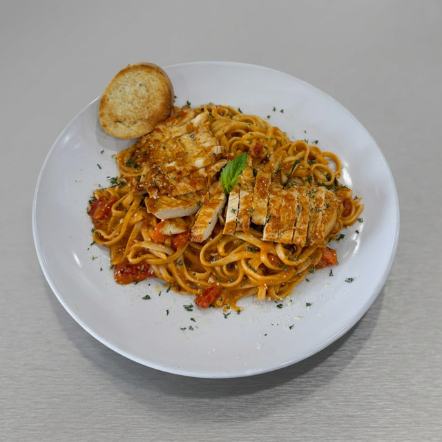 Spicy Basil Pasta.