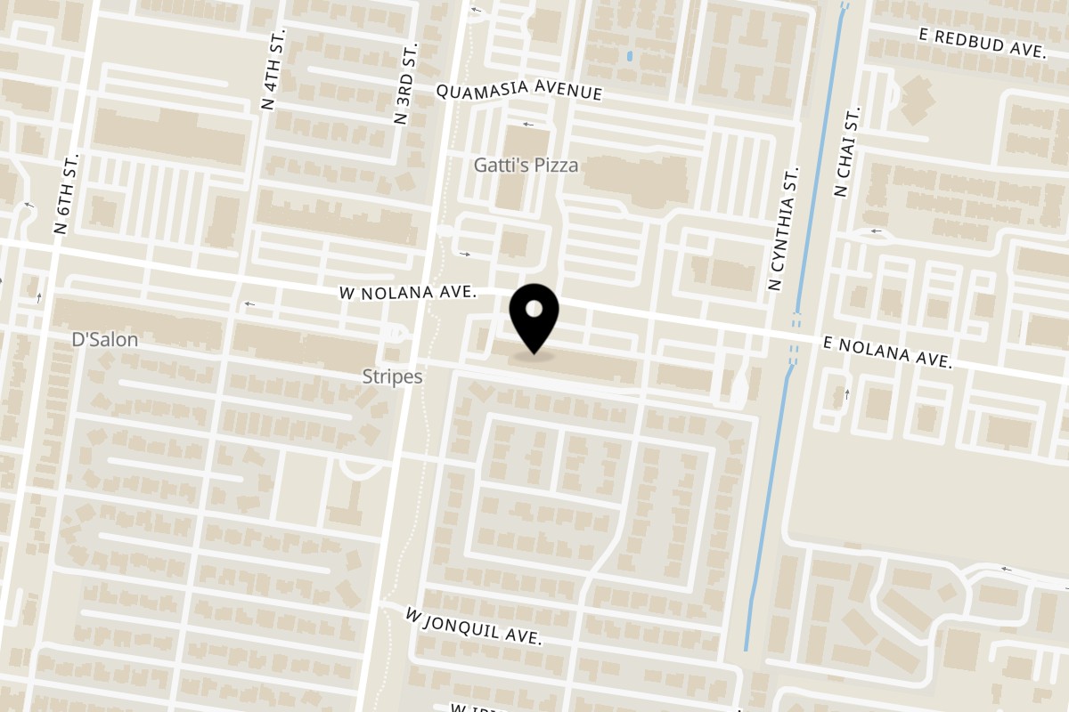 Map showing the location of Tonys Kitchen McAllen on 137 W Nolana Ave #131 in McAllen